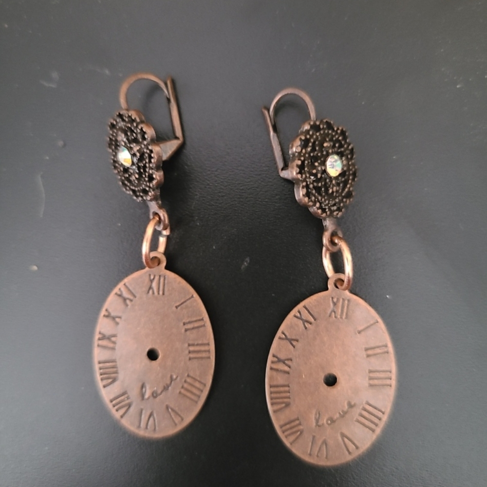 Steampunk Clock Earrings